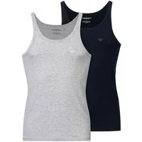 Emporio Armani Achseltop CC722 Pure Cotton (Packung, 2-St., 2er-Pack) Herren Tank Top Unterziehshirt mit Trägern aus reiner Baumwolle