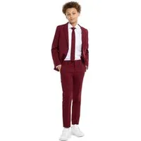 Opposuits Partyanzug Blazing Burgundy Anzug für Jugendliche, Der Style! Das dunkle Bordeaux! Einfach umwerfend!