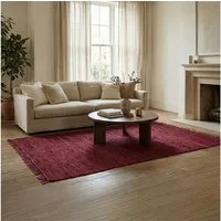 Elegant Floors Teppich Chindi Violett 60x90 cm Baumwolle handgewebt Flachgewebe wendbar Boho, Höhe: 9 mm
