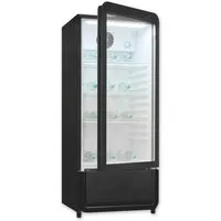 exquisit Getränkekühlschrank GKS180-GT-431D schwarz, 132,5 cm hoch, 54 cm breit, mit Umluftventilator für gleichmäßig gekühlte Getränke