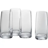 WMF Longdrinkglas Kineo, 4-tlg., Kristallglas, feiner Mundrand, spülmaschinengeeignet