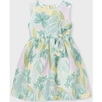 Mayoral Sommerkleid Elegantes Mädchenkleid mit Blumenprint – Leinenmix (391378)