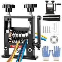 AKKEE Abisolierzange Kabelschälmaschine, Manuelle Kabelabisoliermaschine, mit 6 Kanälen und 5 Klingen, Kabel Abisolierer Maschine