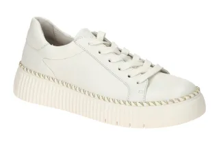 Gabor 63.240 - Halbschuh Sneaker wei?-gold latte glattleder bequem Keilsohle