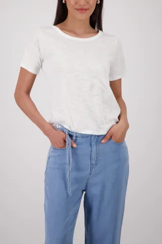 monari - Basic T-Shirt mit Flammgarn - Gr. - 40