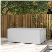 Outsunny Gartenmöbel-Schutzhülle mit wetterfesten Ösen und Kordelstopper (Abdeckung, 1-St., Abdeckplane), für Terrassenmöbel Abdeckhülle 210 x 140 x 80 cm Grau