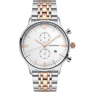 Emporio Armani AR0399 Chronograph Zweifarbige Herrenuhr