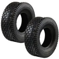 HELO24 Ersatzrad 2x Reifenmantel Reifen Rasentraktor Reifendecke 13x5.00-6 4pr O1