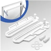 Adapter Universe Kellerfenster Kippschere Ersatzteil Set Weiß Kellerfenster passend für MEA 41 A 290