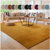 Paco Home Teppich Cadiz 630, rechteckig, Höhe: 14 mm, Uni-Farben, besonders weich, waschbar, auch als Läufer erhältlich