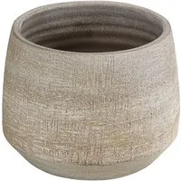 Dehner Übertopf Elias, versch. Größen, Keramik, creme, handgefertigt, robust
