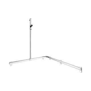 KEUCO AXESS Eck-Duschhandlauf 90° mit Brausestange, Metall, B: 115 H: 130,1 T: 115 cm, 35015010402 35015010402