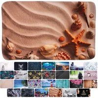 Sanilo Badematte mit Motiv, viele schöne Badteppiche zur Auswahl, rutschhemmend beschichtet, schnelltrocknend, waschbar, Polyester, rechteckig, sehr weich, hochwertig & modern, 50 x 80 cm oder 70 x 110 cm