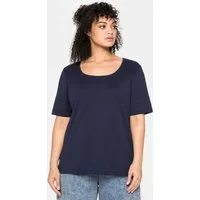Sheego T-Shirt T-Shirt Kurzarm aus reiner Baumwolle