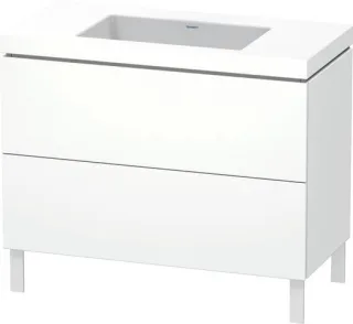 Duravit L-Cube c-bonded Set bodenstehend Weiß Matt 1000x480x698 mm - LC6938N1818 LC6938N1818
