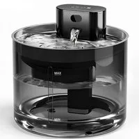 skelo Trinkbrunnen 3.5L Katzenbrunnen Kabellos mit Bewegungsmelder, 5000mAh 3.5 l, Leiser Katzen Trinkbrunnen mit Edelstahl Tablett und Wasserpumpe