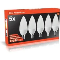 BLULAXA LED-Leuchtmittel BLULAXA 5 x LED SMD Lampe C35 E14 5W 470 lm Aktions-Set