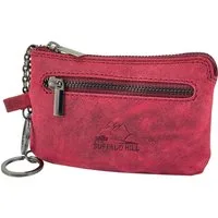 Buffalo Hill Schlüsseltasche Büffelleder Schlüsseletui, >SLT-08< echt Leder Schlüsselbörse, mit zwei Ketten und Schlüsselringen