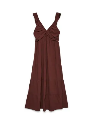 VERO MODA - VMDICTHE SL FRILL ANKLE DRESS WVN GA Andorra - Gr. - XL