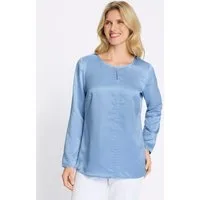 Sieh an! Klassische Bluse Satin-Bluse 3/4-Arm
