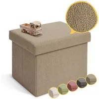 Laleni Sitztruhe Sitzbank mit Stauraum aus robustem Boucle-Stoff, Bequemer Hocker mit Stauraum - Aufbewahrungsboxen