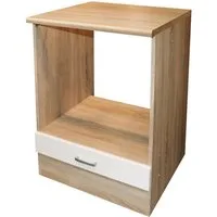 BEGA BBK Herdumbauschrank in Sonoma-Eiche / wei - 60x90x60 (BxHxT)