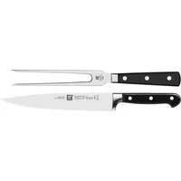Zwilling Messer-Set Pro (Set, 2-tlg., 1 Fleischmesser (20 cm),  1 Fleischgabel (18 cm), Edelstahl 18/10, aus einem Stück geschmiedet
