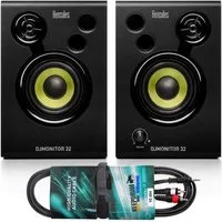 HERCULES Hercules DJ Monitor 32 Boxen mit Audiokabel Lautsprecher (Kabelgebunden, 30 W)
