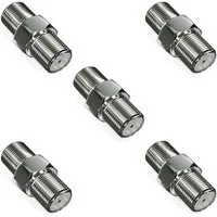 deleyCON deleyCON 5x SAT Adapter Verbinder Koaxialkabel verlängern 2x F-Buchse SAT-Kabel