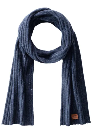 camel active - Strickschal mit Merinowolle night blue - Gr. - OS