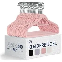 Blumtal Kleiderbügel Rutschfest - Samtoptik - Platzsparend, (100-tlg), Premium inkl. Krawattenhalter, 360° drehbar, Anti-Rutsch Bügel