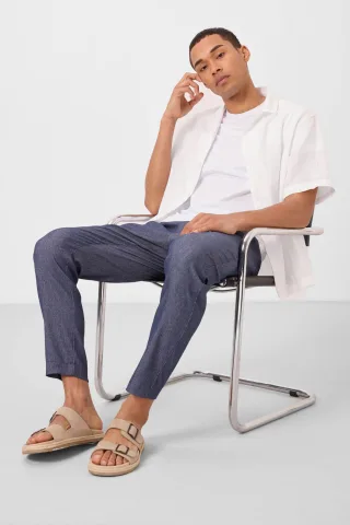 Herren Chinos aus Gabardine mit geradem Bein