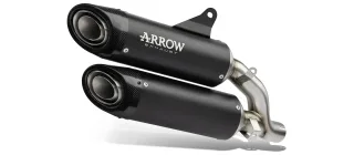 Sport Auspuff Arrow Round Sil TITAN BLACK Ducati Monster 890 V2 /+ Bj.2026 EURO5+ /eintragungsfrei