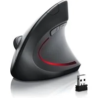 CSL optische vertikale Funk Mouse, Wireless, kabellos, 5 Tasten ergonomische Maus (Funk, ergonomisch, armschonend, Vorbeugung gegen Mausarm / Tennisarm (RSI)
