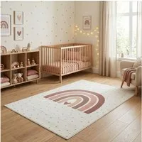 Carpettex Kinderteppich Regenbogen Liebe, Rechteckig, Höhe: 8 mm