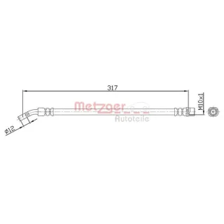 Metzger Bremsschlauch hinten Opel Signum Vectra C Saab 9-3