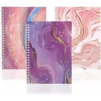 FOUORTUNATE-BEE Notizbuch 3 Stück Spiralnotizbuch Blank Sticker Sammelbücher 96 Blätter A5, Stickeralbum Leer Zum Sammeln Aufkleber Sammelalbum