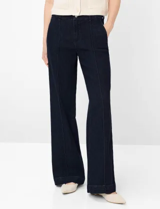 Brax Damen Palazzohose Style MAINE CLEAN DARK BLUE, denim dunkelblau, Gr. 42K