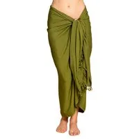 PANASIAM Sarong Pareo einfarbig in 2 Größen als Strandtuch Strandkleid Strandrock, Viskose, oder Bikini Cover-up Tuch für den Strand Schultertuch Schal Halstuch
