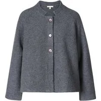 Himalaya Clothing Walkjacke Edle Damen Wolljacke aus Schurwolle mit Stehkragen und Knöpfen Bequeme Wollwalk Jacke mit hohem Tragekomfort