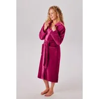 OTTO home Unisex-Bademantel Miia, ideal für Sauna, Spa & im Urlaub, Langform, Microfaser, Kapuze, Gürtel, weich und kuschelig, plüsch, für Damen und Herren, S-XL