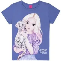 TOPModel T-Shirt TOPModel T-Shirt June Leopardenbaby bleach denim blau (1-tlg)