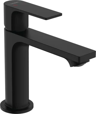 Hansgrohe Einhebel-Waschtischmischer Rebris E 110 mit Metall Zugstange Mattschwarz,72154670 72154670