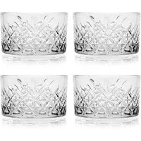 Pasabahce Snackschale 487642 Timeless 4er Knabberschale, Glas, transparent, 22,5 ml, (4-tlg)