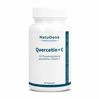 NatuGena Quercetin + C | 90 Kapseln | Phospholipide & gepuffertes Vitamin C | vegan