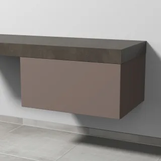 Sanipa Anbau-/Solitärschrank mit Auszug 2morrow (P3234) 340x700x520 Taupe-Matt, P32341T P32341T
