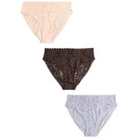Next Slip Spitzenslips im 3er-Pack, hoher Beinschnitt (3-St)