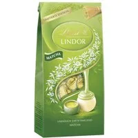 LINDT Schokolade, Lindt Lindor Matcha Tee Kugeln Weiße Schokolade Packung 137g