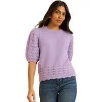 Love & Roses Kurzarmpullover Love & Roses gemütlicher Kurzarm-Strickpullover (1-tlg)