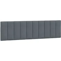 vidaXL Bett Kopfteil-Kissen "Hanko" Dunkelgrau 183 cm Samt (1-tlg)